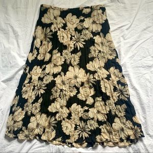 Vintage Floral Midi Skirt